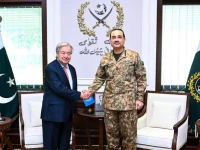 chief of defence forces and chief of army staff field marshal asim munir with united nations secretary general antonio guterres at general headquarters rawalpindi october 7 2026 photo ispr