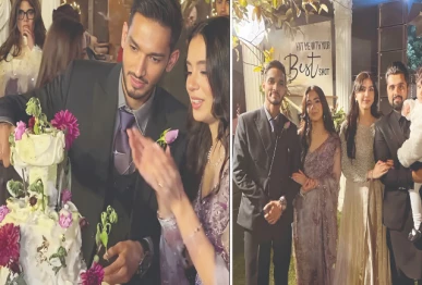 talha anjum and zoeia karim with family photos instagram