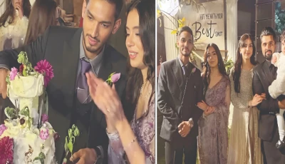 talha anjum and zoeia karim with family photos instagram