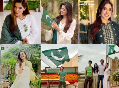 pakistani celebrities dress in patriotic hues for independence day