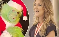 celine dion channels the grinch in festive parody video