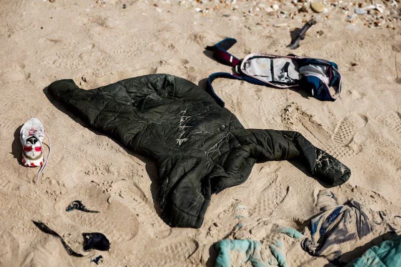 a jacket and other belongings are left on a beach near wimereux after several people reportedly died trying to cross the channel from france to england france september 15 2024 photo reuters