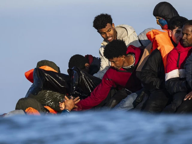 migrants often risk their lives trying to cross the channel on overcrowded boats photo afp