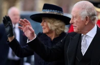 britain s king charles and queen camilla arrive to attend the royal maundy service at st asaph cathedral marking only the second time in its history that this ancient christian ceremony is held in wales britain april 2 2026 reuters