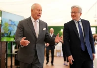 britain s king charles walks with nvidia ceo jensen huang to a meeting for leaders from the artificial intelligence ai sector government and thought leaders to discuss how ai can be developed and deployed in ways that benefit society at dumfries house in cumnock britain september 17 2026 photo reuters