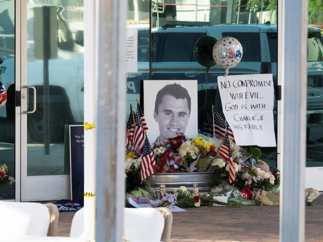 a memorial is held for charlie kirk who was shot and killed in utah at the turning point usa headquarters in phoenix arizona us september 10 2025 reuters photo reuters a memorial is held for charlie kirk who was shot and killed in utah at the turning point usa headquarters in phoenix arizona us september 10 2025 reuters photo reuters
