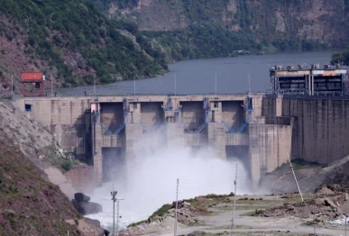 a view of the uri ii hydroelectric project dam on the jhelum river which flows from indian kashmir into pakistan administered kashmir near uri in india administered kashmir s baramulla district may 7 2025 reuters