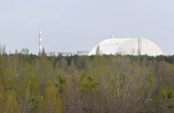the new safe confinement which covers the destroyed fourth reactor at the chernobyl nuclear power plant on april 23 2026 file photo afp