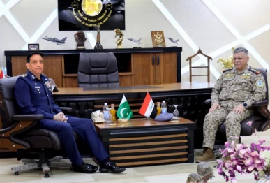 chief marshal zaheer ahmed baber sidhu visited iraq on saturday where he called on lieutenant general staff pilot mohanad ghalib mohammed radi al asadi