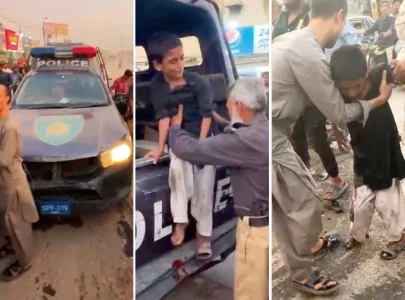child injured in collision with wrong way police vehicle in karachi child injured in collision with wrong way police vehicle in karachi