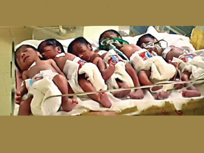 quintuplets delivered at private hospital