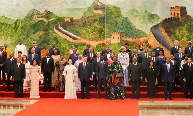 china s president xi jinping front 4th l and his wife peng liyuan front 3rd l pose for a group photograph with leaders from african nations ahead of a dinner reception during the forum on china africa cooperation focac at the great hall of the people in beijing on september 4 2024 photo afp china s president xi jinping front 4th l and his wife peng liyuan front 3rd l pose for a group photograph with leaders from african nations ahead of a dinner reception during the forum on china africa cooperation focac at the great hall of the people in beijing on september 4 2024 photo afp