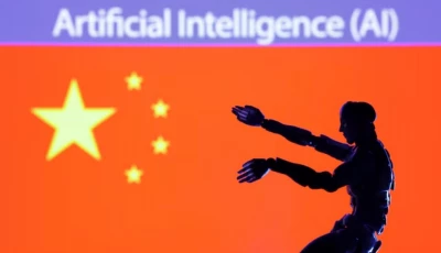 ai artificial intelligence words miniature of robot and chinese flag are seen in this illustration taken december 21 2023 reuters