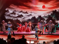 at the finale 27 year old wu from sichuan province in southwestern china shared the stage with humanoid robots made by unitree photo xinhua