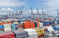 a drone photograph shows the international container terminal at yantai port in shandong province china on july 14 2026 photo xinhua