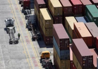 workers stack empty shipping containers for storage at wando welch terminal operated by the south carolina ports authority in mount pleasant south carolina us may 10 2018 photo reuters