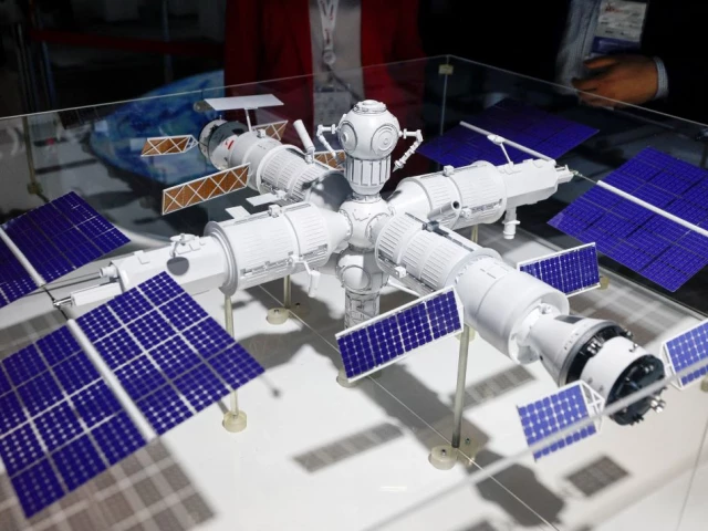 a model of chinese space station photo reuters