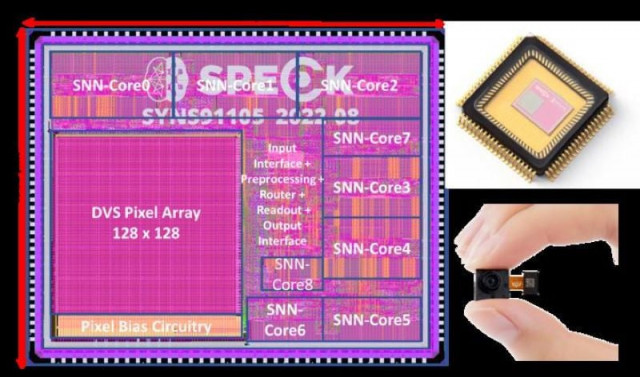 the undated combo image shows a diagram l and two photos of an energy efficient sensing computing neuromorphic chip dubbed speck which mimics the neurons and synapses of the human brain photo xinhua the undated combo image shows a diagram l and two photos of an energy efficient sensing computing neuromorphic chip dubbed speck which mimics the neurons and synapses of the human brain photo xinhua