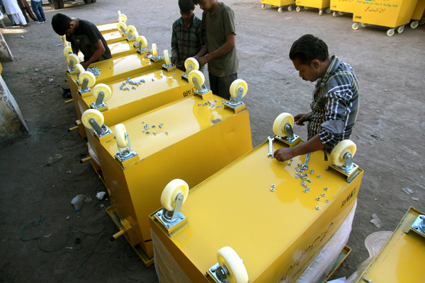 The labourers feel that there are not enough translators present at the workshop to meet their needs. PHOTO: ATHAR KHAN/EXPRESS