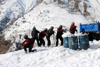 snow melt triggers stream flood in chitral