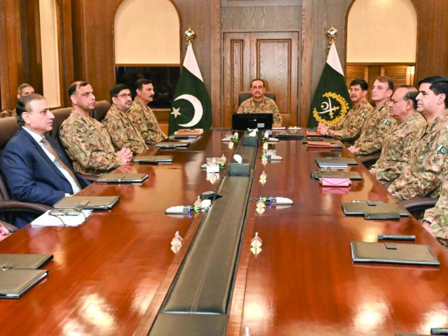 army chief general asim munir presides over a special session of the corps commanders conference at the ghq in rawalpindi photo ispr