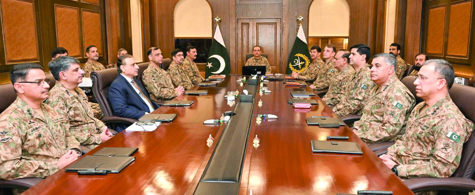 army chief general asim munir presides over a special session of the corps commanders conference at the ghq in rawalpindi photo ispr army chief general asim munir presides over a special session of the corps commanders conference at the ghq in rawalpindi photo ispr