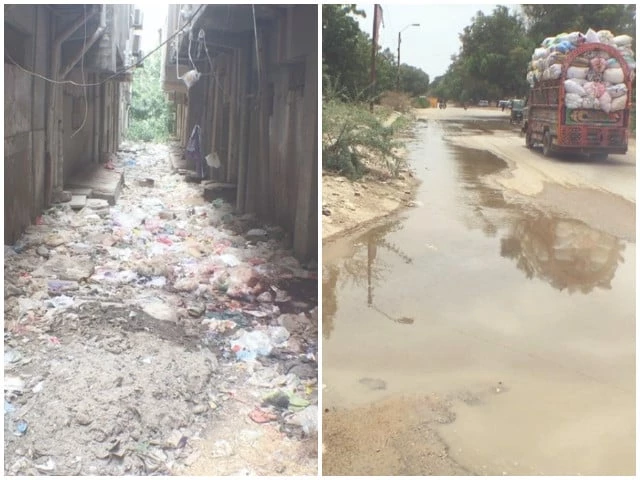 crumbling roads piles of garbage and pools of clean water spilling from a broken pipeline deepen the frustration of a community trapped between water scarcity and official apathy a stark portrait of systemic failure photo express