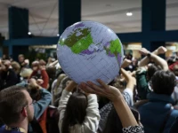 activists hold a silent protest against the draft agreement during the cop29 united nations climate change conference in baku azerbaijan november 22 2024 photo reuters