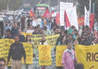 citizens take part in a climate march organised by civil society urging sustainable practices and immediate action on climate change photo inp