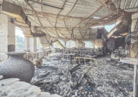 a burned out interior of the birch nightclub following overnight fire in goa photo afp