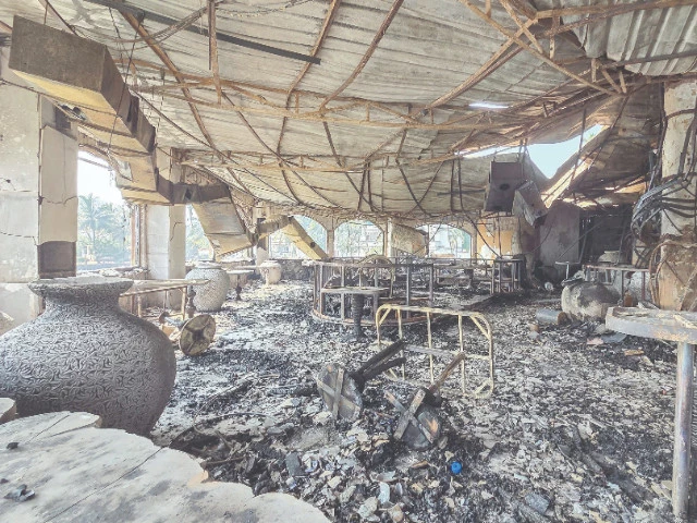 a burned out interior of the birch nightclub following overnight fire in goa photo afp a burned out interior of the birch nightclub following overnight fire in goa photo afp