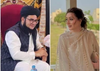 religious scholar allama nasir madani and actor momina iqbal photo files