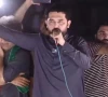 khyber pakhtunkhwa chief minister sohail afridi addresses participants of the pti long march at manga bazaar in mardan on saturday screengrab