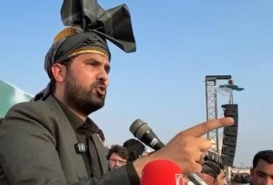 khyber pakhtunkhwa chief minister sohail afridi addresses the khyber peace jirga on sunday photo x