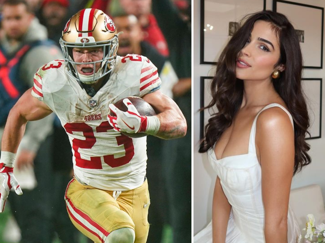 christian mccaffrey defends olivia culpo after wedding dress critique christian mccaffrey defends olivia culpo after wedding dress critique