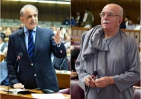 pm shehbaz sharif l and opposition leader achakzai r photos file