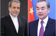 foreign minister of iran abbas araghchi l and foreign minister of china wang yi photos file