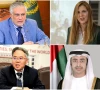 foreign minister ishaq dar clockwise upper left british high commissioner jane marriott chinese ambassador jiang zaidong and emirati foreign minister sheikh abdullah bin zayed al nahyan photos file