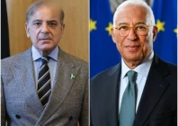 prime minister shehbaz sharif l and president of the european council antonio costa photos file