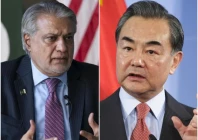 foreign minister ishaq dar l and china s foreign minister wang yi photos file