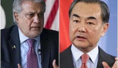foreign minister ishaq dar l and china s foreign minister wang yi photos file