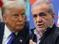 a combination photo of us president donald trump iran president masoud pezeshkian photo reuters