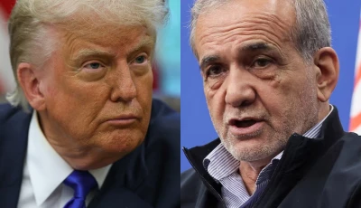 a combination photo of us president donald trump iran president masoud pezeshkian photo reuters