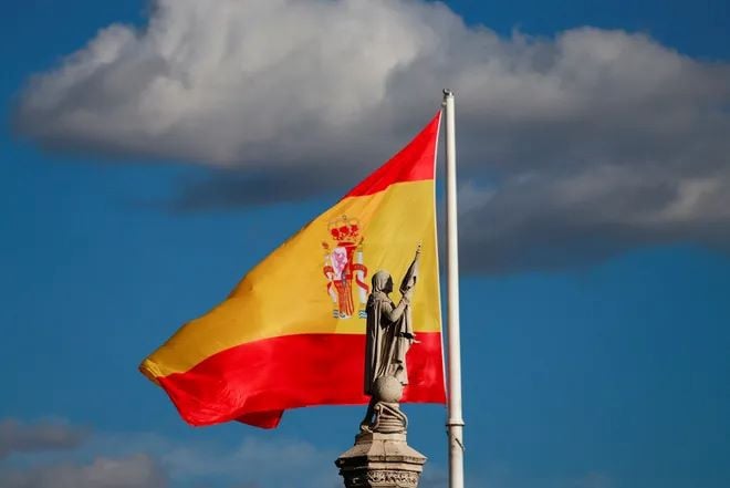 a view of the statue of christopher columbus at the square that bears his name plaza de colon in midrid spain on october 10 2024 photo reuters