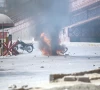 a motorcycle burns after being set ablaze by unidentified men near the us consulate during a protest against the assassination of iran s supreme leader ayatollah ali khamenei in israeli us airstrikes on the islamic republic photo ppi