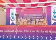panelists express their views at the justuju rethink school education with ai organized by shahwilayat educational trust photo express
