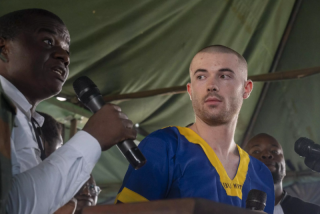 us national taylor thomson r accused of a failed alleged coup attempt looks on as a translator speaks during the first hearing of the trial at the ndolo prison in kinshasa on 7 june 2024 photo afp us national taylor thomson r accused of a failed alleged coup attempt looks on as a translator speaks during the first hearing of the trial at the ndolo prison in kinshasa on 7 june 2024 photo afp