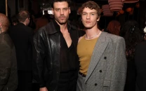 connor storrie and fran ois arnaud attend saint laurent grammys after party in la