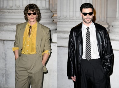 connor storrie and fran ois arnaud spotted separately in paris after saint laurent show