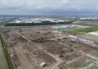 the construction site of us carmaker tesla s megapack factory in east china s shanghai may 23 2024 photo xinhua